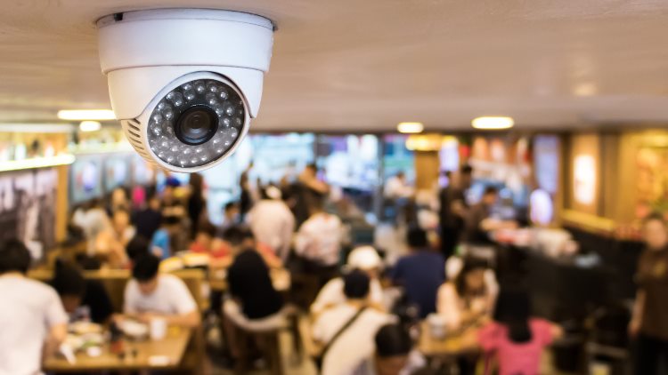 Security camera installation example